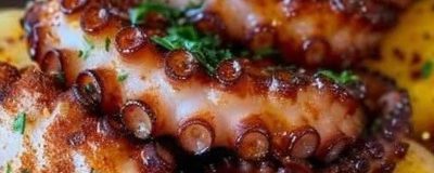 Braised Octopus with Smoky Romesco Sauce