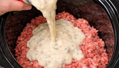 Easy Cream of Mushroom Soup Over Hamburger Patties (Best Comfort Food Dinner)
