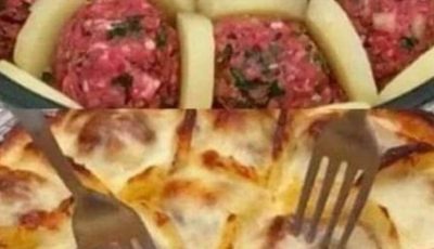 Potatoes with Meatballs And Cheese