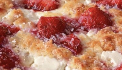 Strawberry Cream Cheese Cobbler