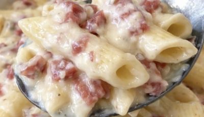 Oven Baked Creamed Chip Beef Pasta