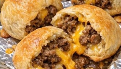 Cheesy Beef Biscuit Bombs