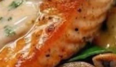 Creamy Garlic Butter Salmon with Spinach & Mushrooms