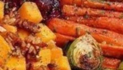 Caramelized Butternut Squash, Carrots, Brussels Sprouts & Sweet Potato