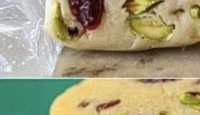 Cranberry Pistachio Shortbread Cookies