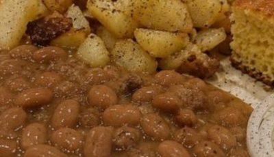 Southern Pinto Beans with Fried Potatoes