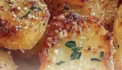 Air Fryer Baked Garlic Parmesan Potato Wedges