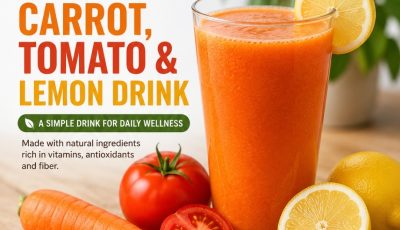 Healthy Carrot, Tomato & Lemon Drink