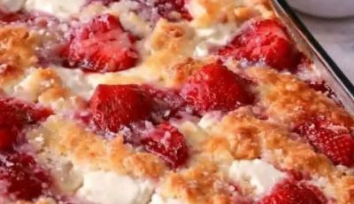 Strawberry Cream Cheese Cobbler