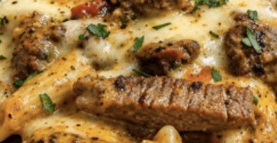 Creamy Steak Cajun Ranch Penne Recipe