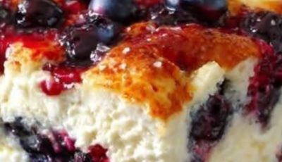 Blueberry Cheesecake Breakfast Bake