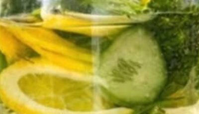 Detox Water with Cucumber, Lemon & Ginger